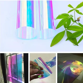 

Chameleon Building Window Tint Films Rainbow Effect Privacy Window Sun Shade Self-Adhesive Glass Vinyl 4 Size Choosen