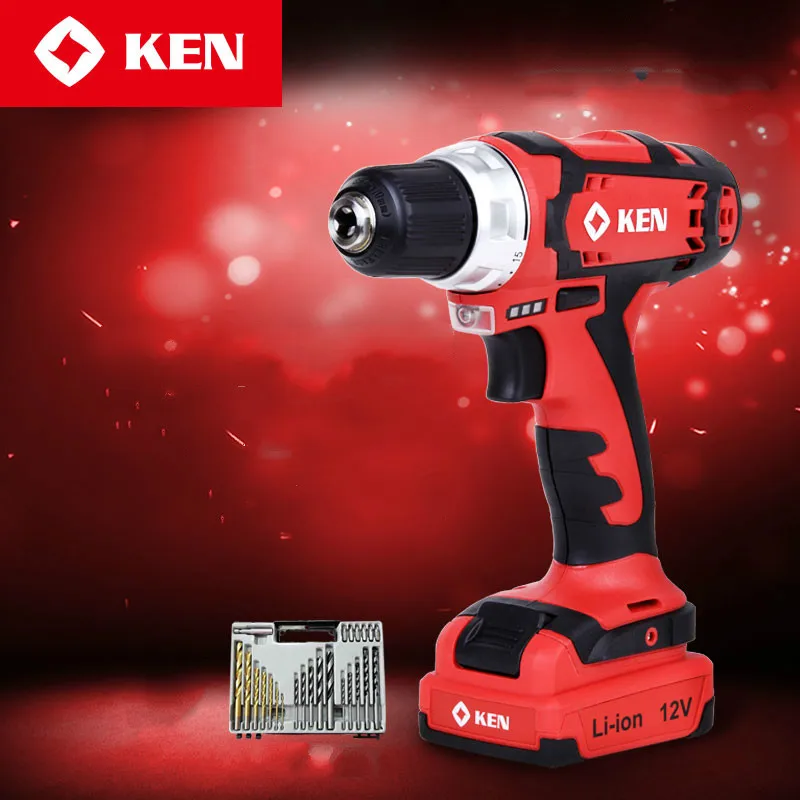 Ручная электрическая дрель KEN многофункциональная BL6112HB 12 В бытовая