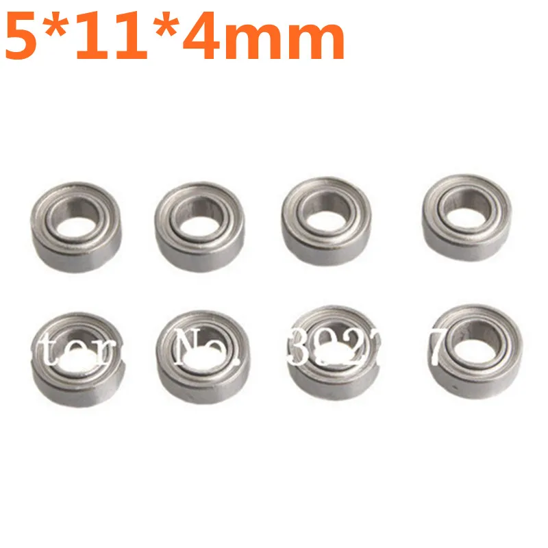 8pcs RC Upgrade Parts Aluminium Alloy Ball Bearing Bearings 5*11*4mm