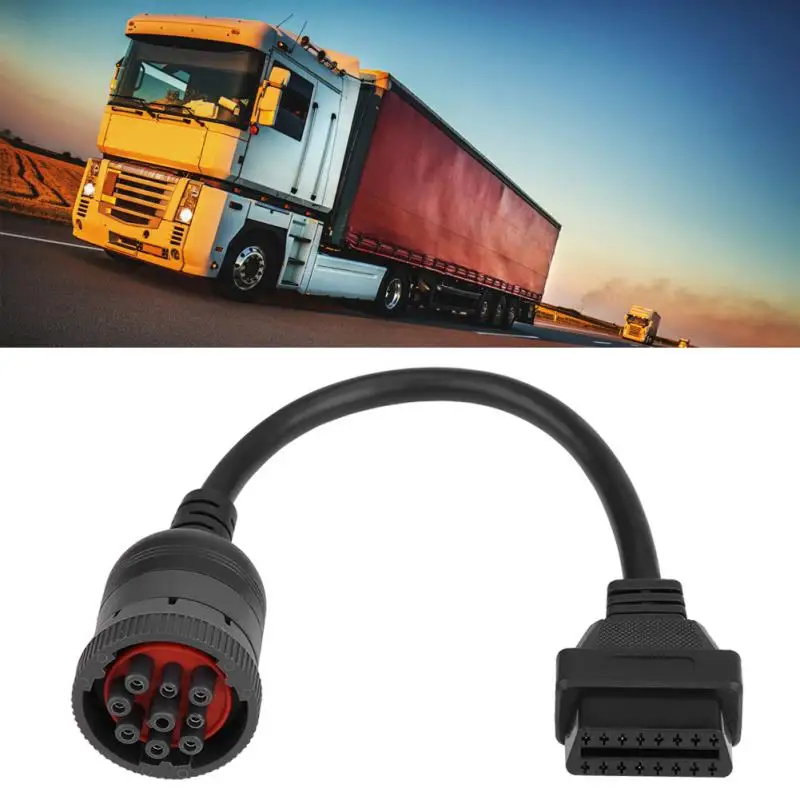 Диагностический интерфейс для грузовика Женский 16 Pin OBD2 9 адаптер кабель