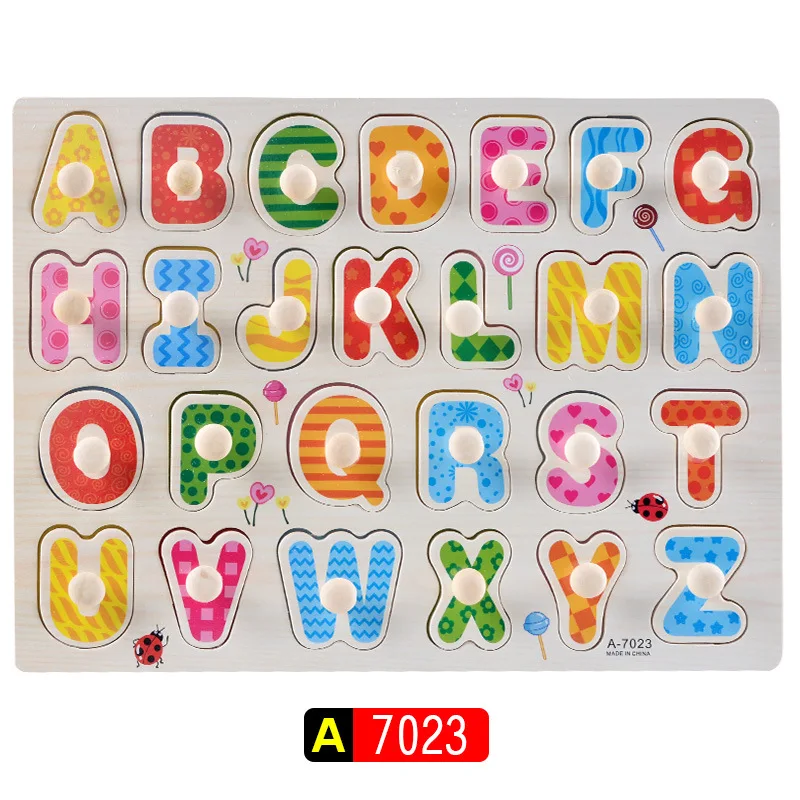 

Sale High Quality Safe Wooden Cognitive Board Hand Scratch Board Letter Puzzle Educational Kid Benefit Children Toy Wood Puzzles
