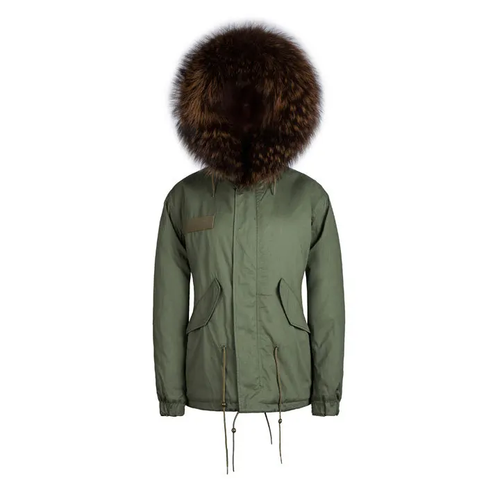 Knappe mannen vest dragen winter jas mannelijke parka faux fur