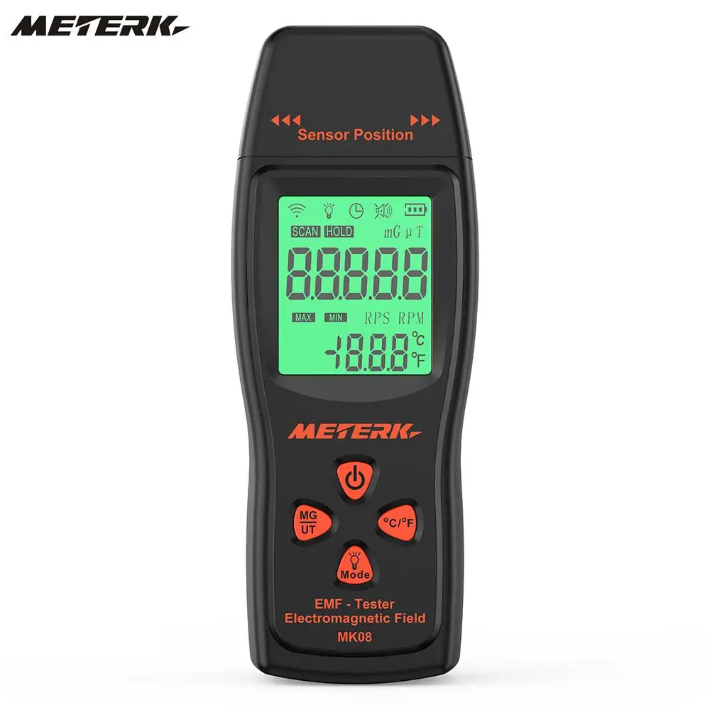 Meterk EMF Meter Handheld Mini Digital LCD EMF Detector Electromagnetic Field Tester Dosimeter Tester Counter цена Meterk EMF Meter Handheld Mini Digital LCD EMF Detector Electromagnetic Field Tester Dosimeter Tester Counter цены онлайн
