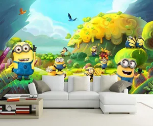 Cartoon Photo Wallpaper Minions Wallpaper Custom 3D Wall Mural Kids Bedroom Decor Children's Playground Despicable Me Wallpaper