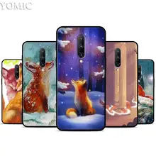 lovely cute snow fox Silicone Case for Oneplus 7 7Pro 5T 6 6T Black Soft Case for Oneplus 7 7 Pro TPU Phone Cover