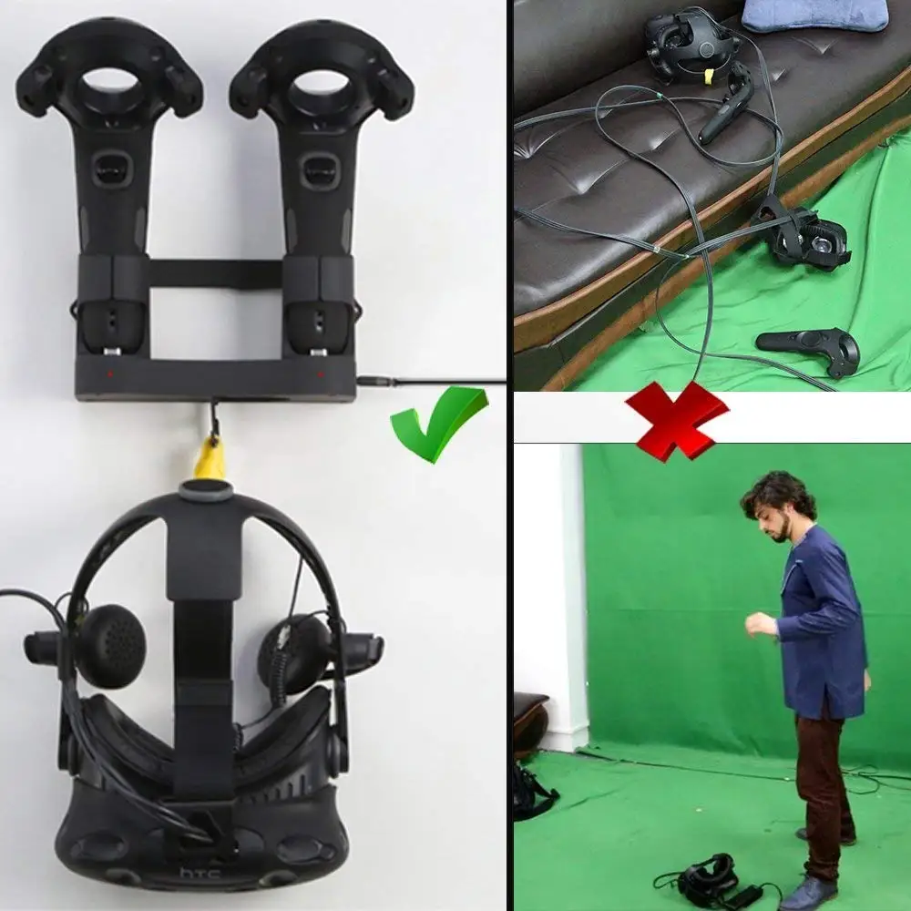 Магнитная зарядная док станция и органайзер для контроллера HTC Vive/Vive Pro настенная