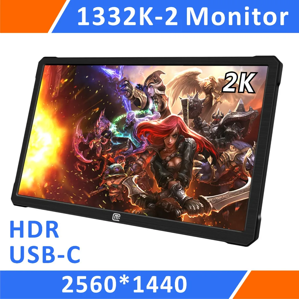 

Portable USB C Monitor, 2560*1440 IPS QHD PC Mobile Display For Raspberry Pi/PS3/PS4/Xbox360/Nintendo Switch Console(1332K-2)