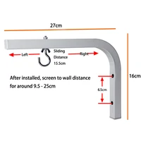 90 Degrees Bracket Projection Screen Hanger Adjustable Ceiling Mount For HD Projector Screens L Shape Hook Holder - Image 3