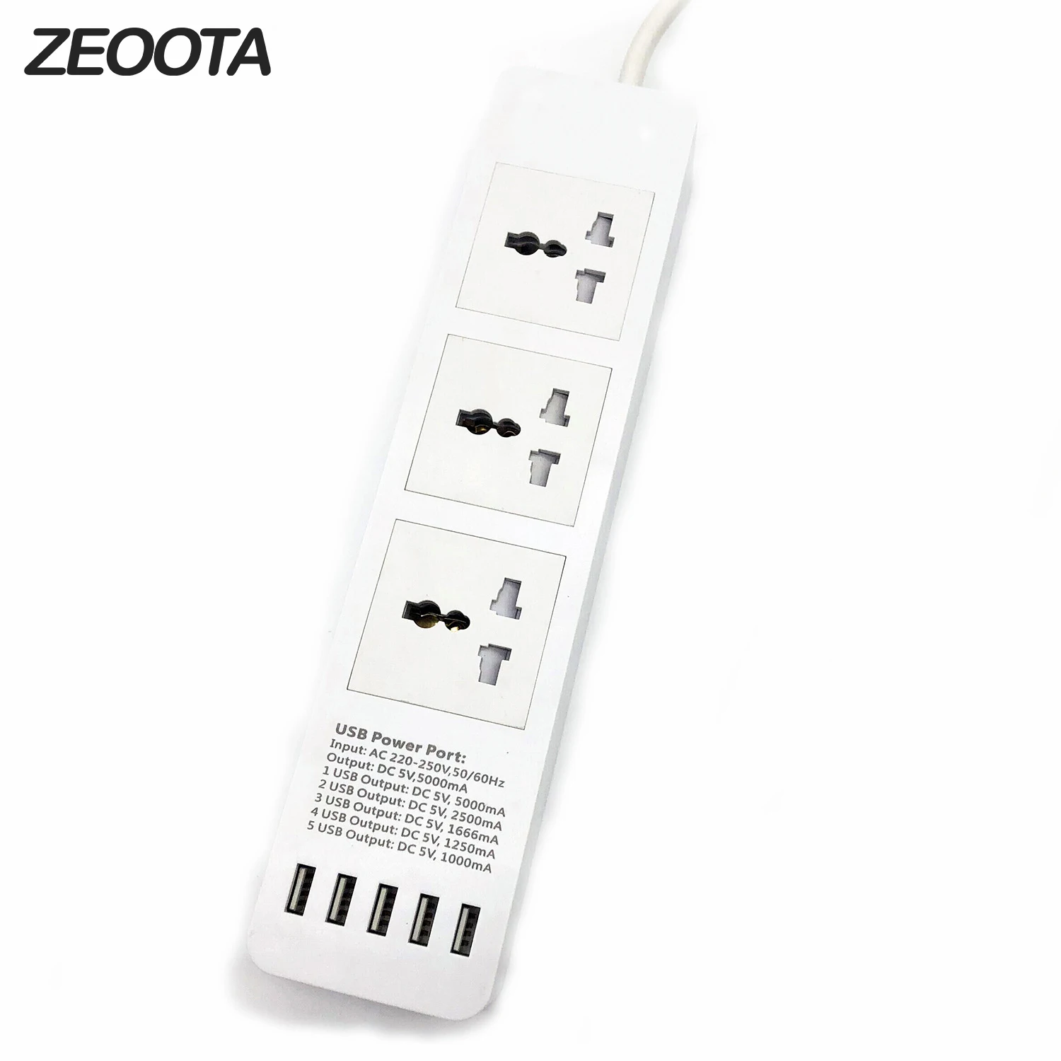 

Power Strip 3 AC UK Outlets Plug Sockets with USB Charger 3250W/13A Surge Overload Protection with 3m/9.8ft Extension Cord