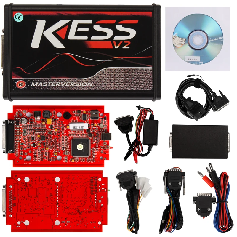 OBD2 интернет-ЕС версия красный KESS V5.017 SW V2.23 v2.47 без знака ограничить Kess V2 5,017 HW ktag v7.020 OBD2 менеджер Тюнинг Комплект автомобиля