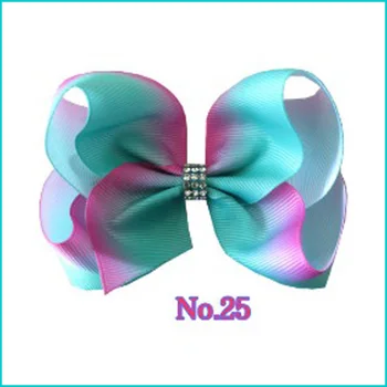 

50 BLESSING Good Girl Boutique 4.5" Rainbow ABC Hair Bows Clip Accessories