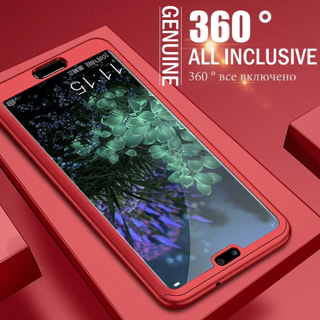 H&A 360 Degree Protection Full Cover Phone Case For Huawei P20 Lite P20 Pro Shockproof Cover For Huawei P20 Lite Case Glass