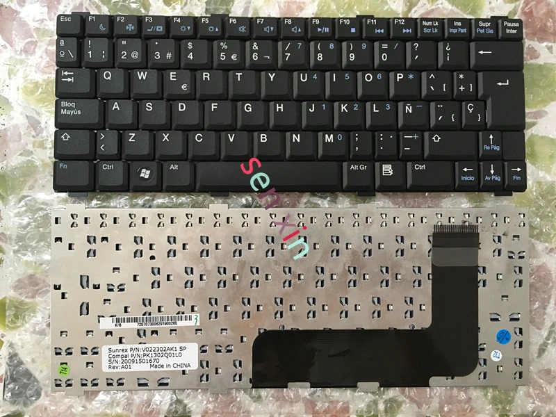 На 100% подлинный и новый испанская клавиатура для Dell vostro 1200 V1200 series PP16S. Черный цвет.