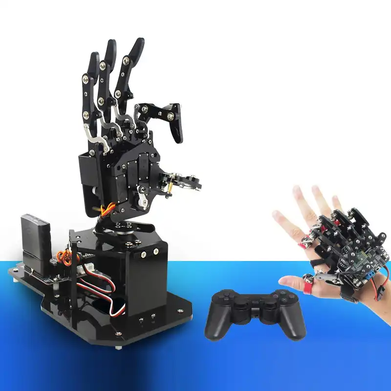 Robot Right & Left Hand with Servos Five Fingers Clamper Claw Gripper Mechanical Arm for