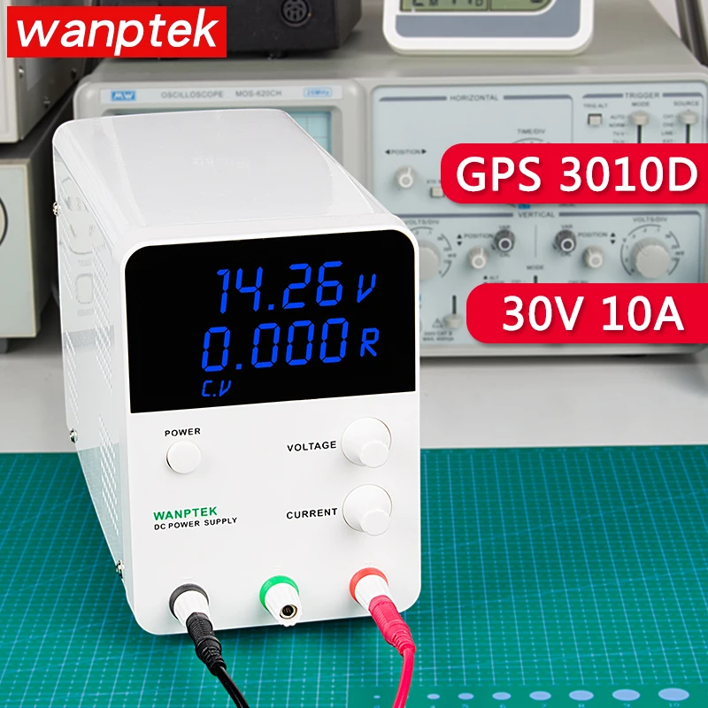 

Wanptek GPS3010D 30V 10A LED 4digits precision Display Adjustable Switching Regulator DC Power Supply Laptop phone repair Rework