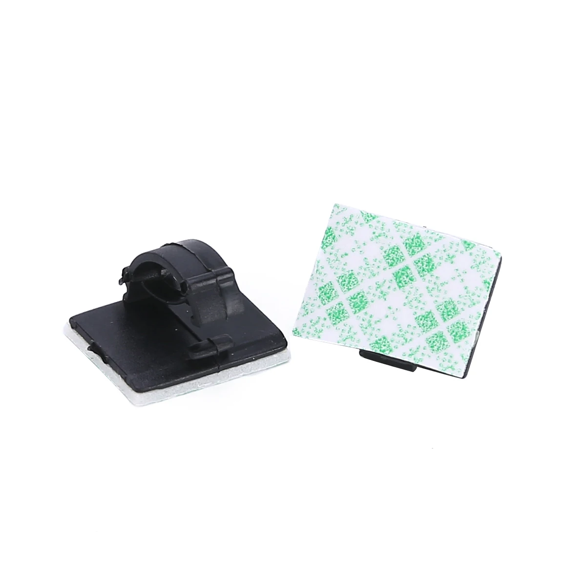 30pcs/bag Network Wire Clip Self-adhesive Car Cable Holder Rectangle Plastic Mount Tie Clamp For Home And Office Use