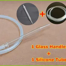 1 шт. 2 м силиконовая кальянная трубка и 1 стекло для ПК ручка для кальяна шланг трубка для кальяна