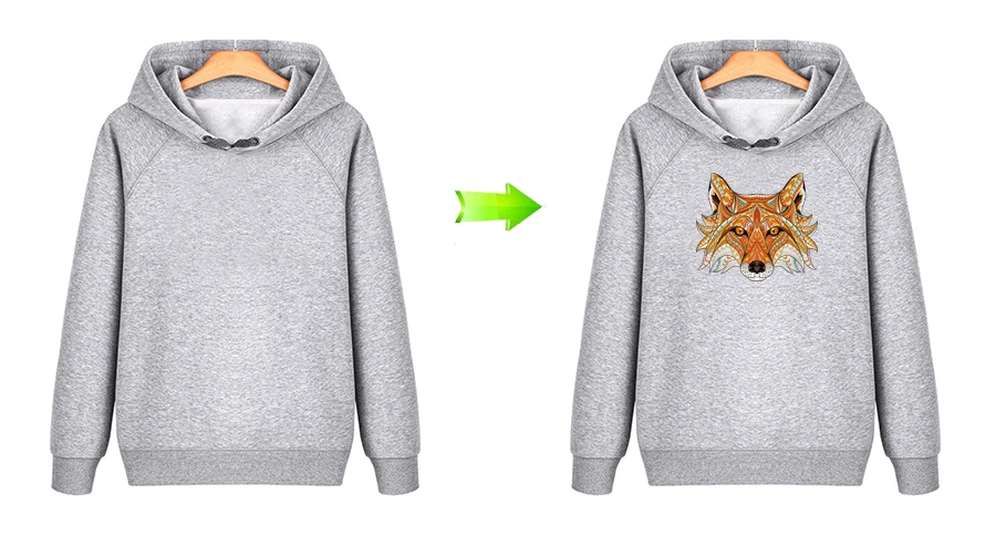 Fox Clothing Patches Heat Transfer Washable New Design Diy Accessory Badges Clothing Deco Iron-On Transfers  (2)