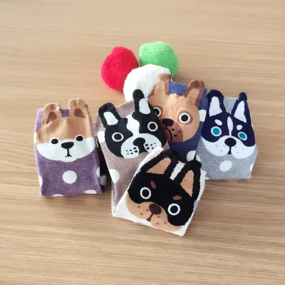 2018 Autumn And Winter Womens Socks Small Ear Cartoon Animal Series Cute dog Harajuku Style meias Funny Socks Gifts