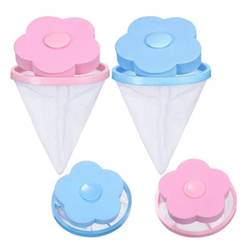 

Flower Shape Home Washing Machine Floating Net Bag Hair Removal Ball Debris Thread Cleaning Filter Net Lint Mesh Bag Clean Tool