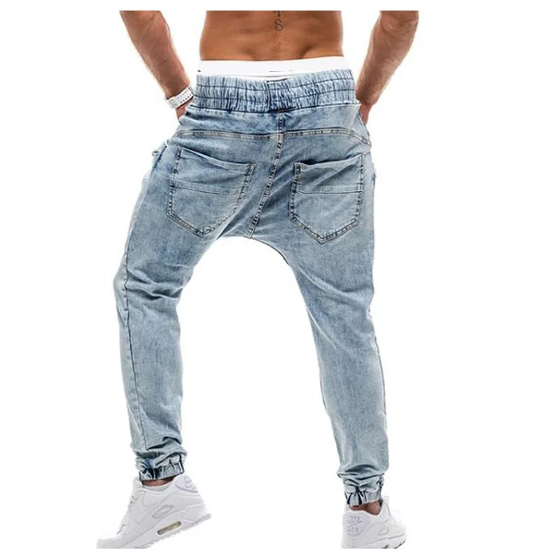 Hanglin Trade Mens Drop Crotch Jogger Denim Pants Jeans