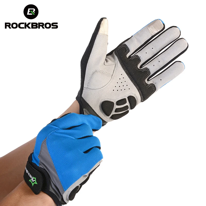 Rockbros Весна Осень полный палец перчатки сенсорный экран дышащие для смартфона Mtb