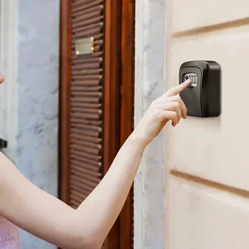 

Multifunctional Wall Mounted 4-Digit Combination Key Storage Lock Boxes for House/car Keys Password Zinc Alloy caja