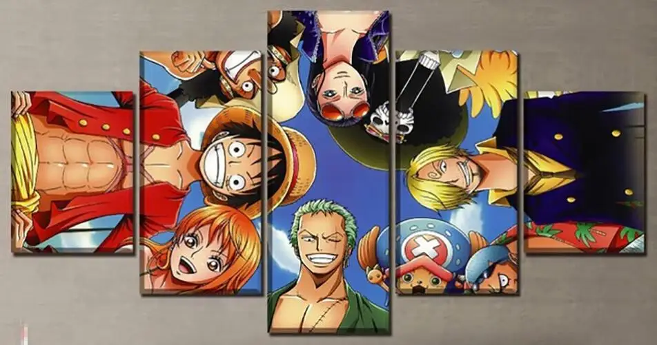 

Diamond Painting Cross Stitch 5 Pcs Anime One Piece Full Square 5D DIY Diamond Painting Handmade Mosaic Home decor
