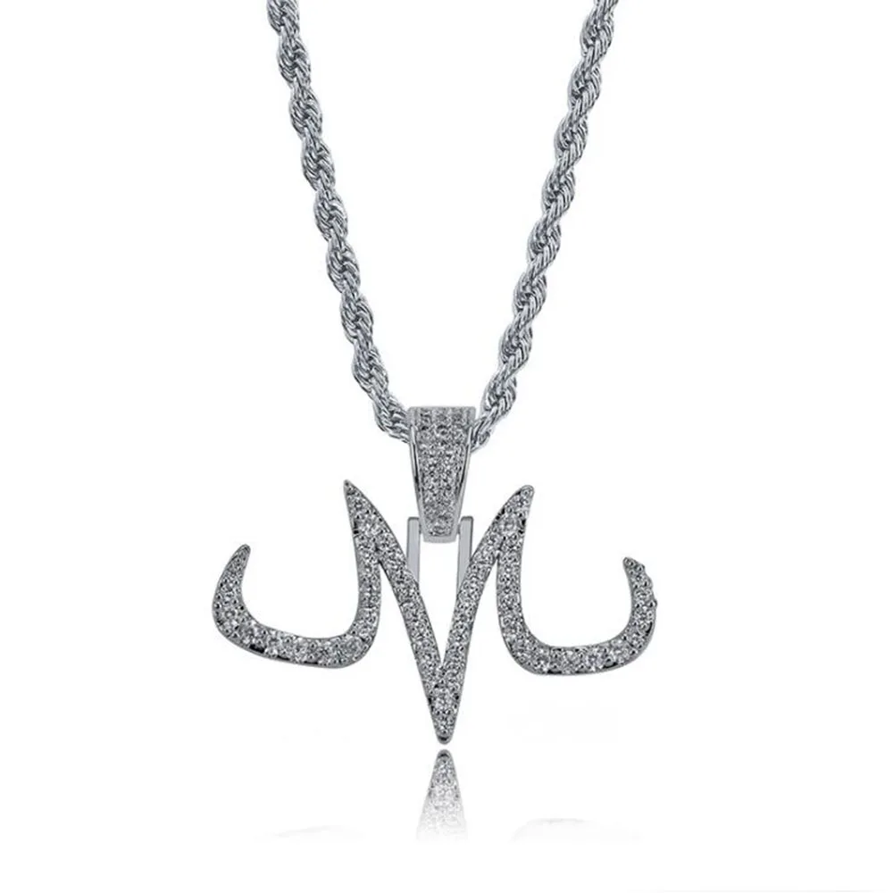silver Ожерелье в стиле хип-хоп, Dragon Ball Majin Buu, татуировки, M, подвеска, Mirco, Pave CZ Iced Out, цепочка, ювелирное изделие, подарок для мужчин и женщин - Окраска металла: silver