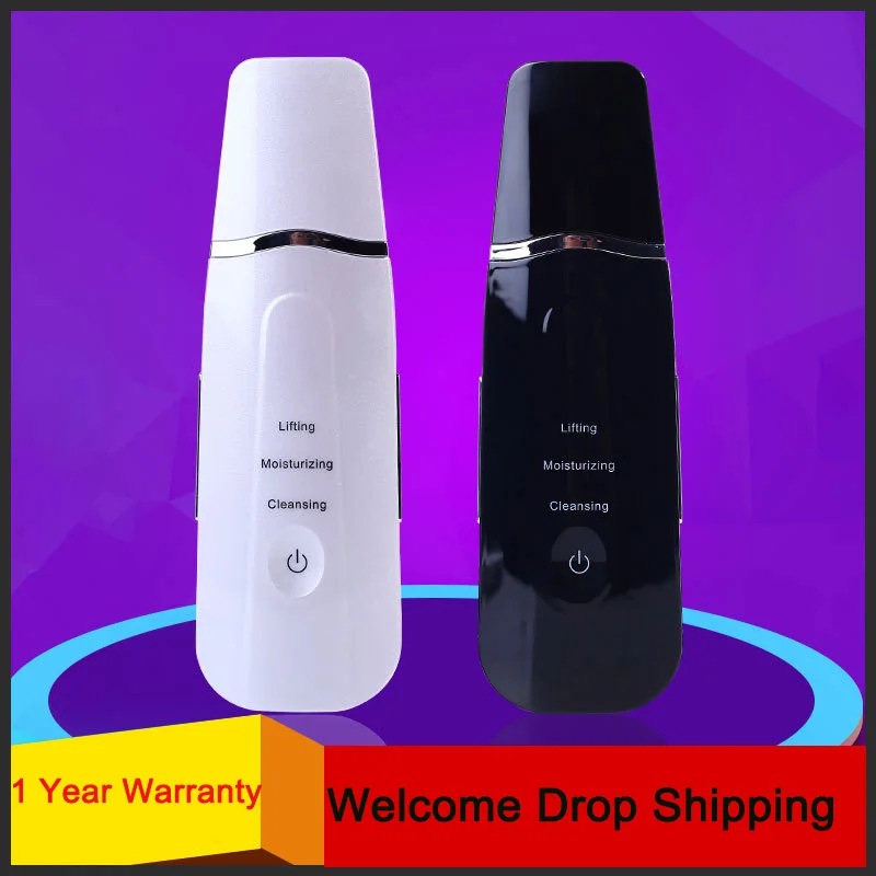 

Ultrasonic Deep Cleaning Skin Scrubber Peeling Shovel Facial Pore Cleaner Blackhead Remover Face Lifting USB Rechargeable