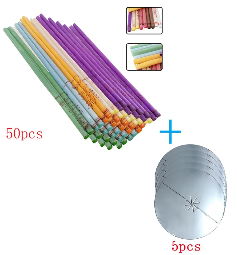 50-100 штук ароматерапии ухо Свеча тихий Рог бергамота с вилкой уха обслуживания соответствующие поднос - Цвет: D 50 pcs Straight