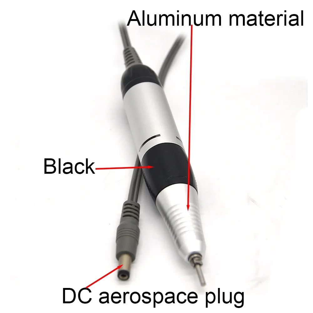 30000 об./мин. ногтей дрель ручки наконечника для электрический ногтей маникюр и педикюр сверлильный станок вспомогательное средство DC 3V-DC 12 В 1A - Цвет: Black-DC-A
