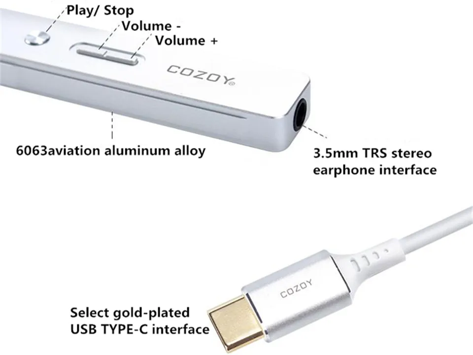 COZOY TAKT C Type-C to 3.5mm DSD 32Bit/384khz