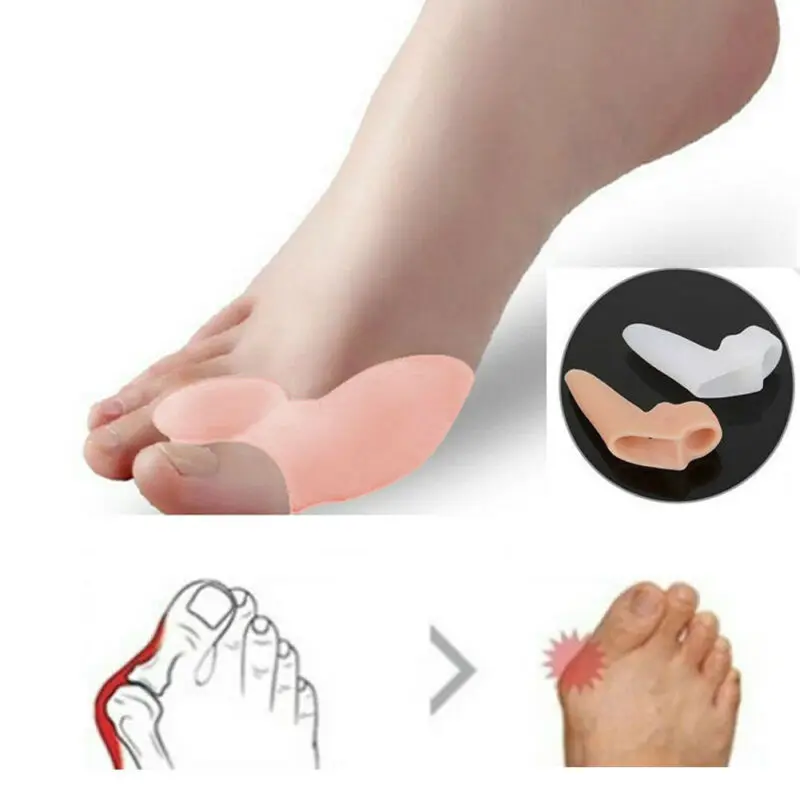 2pcs Toe Corrector Silica Gel Toes Separators Thumb Valgus Protector Stretchers Align Corrector Relief Foot Bunion 1 Pair New