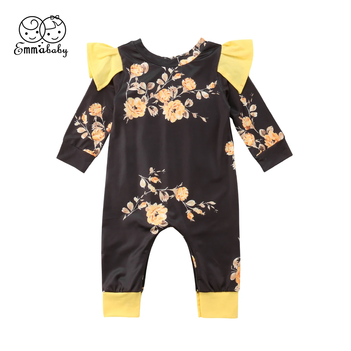 

Newborn Baby Girl Long Sleeve Flower Romper Jumpsuit Outfits Clothes