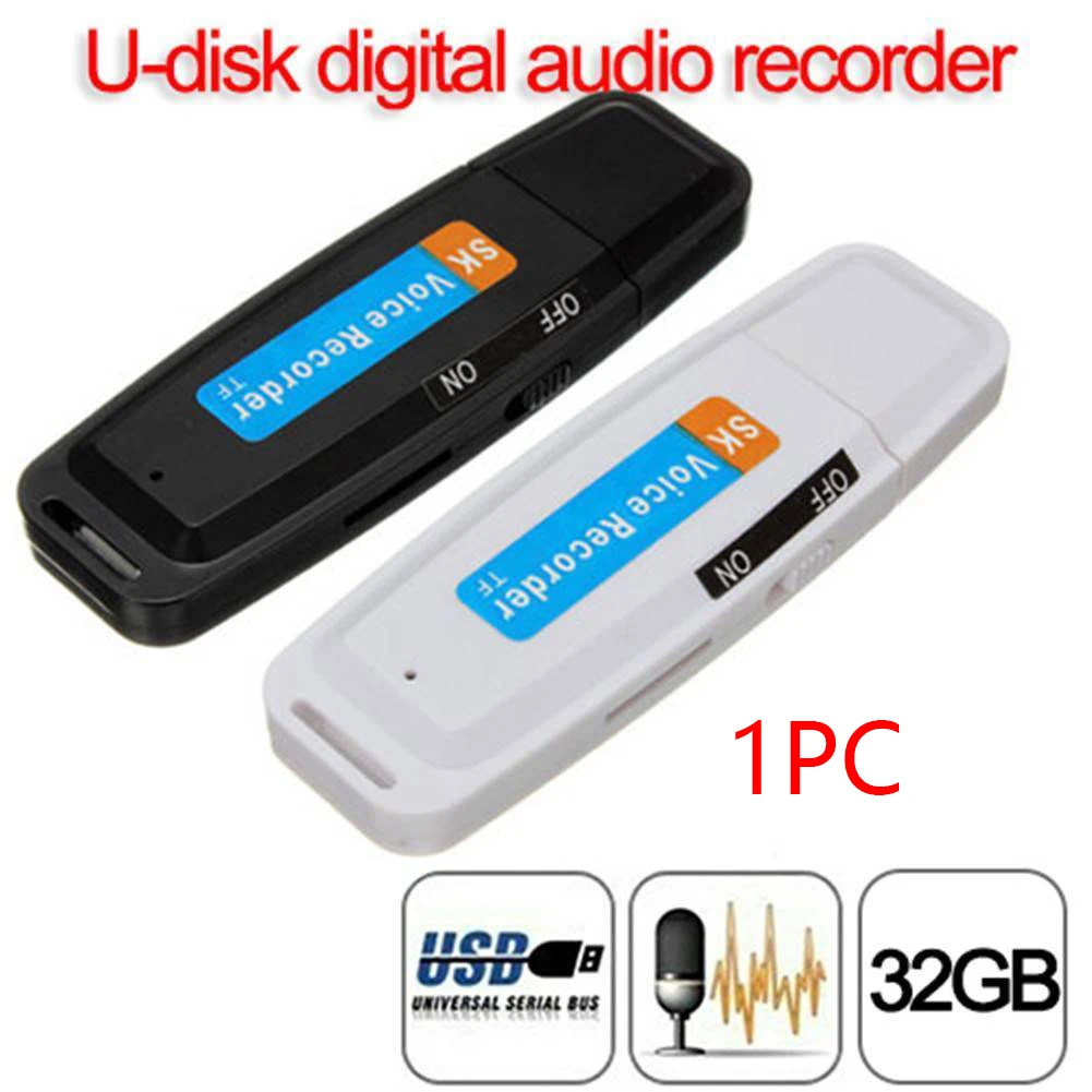 Профессиональный цифровой диктофон портативный USB мини диктофон Поддержка TF карты U диск WAV пластиковая ручка аудио флэш-накопитель