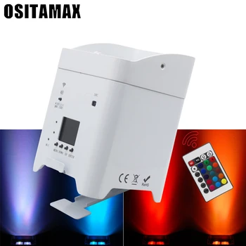 

Professional LED Stage Lights 4pcs 6in1 RGBWA+UV LED DMX Stage Lighting Effect DMX512 Master-Slave for DJ Disco Party KTV