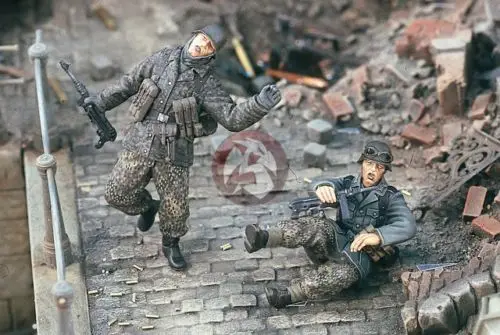 

Unpainted Kit 1/35 Soldiers Shot in Firefight Resin Figure miniature garage kit