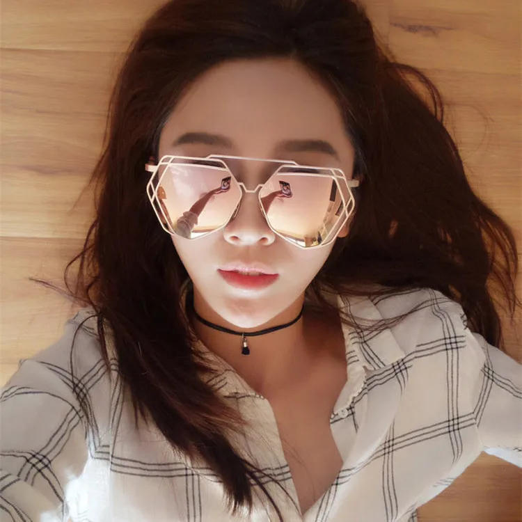 Super lovers sunglasses South Korea irregular polygonal sunglasses
