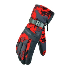 Взрослые зимние мужские женские лыжные велосипедные теплые водонепроницаемые ветрозащитные лыжные перчатки