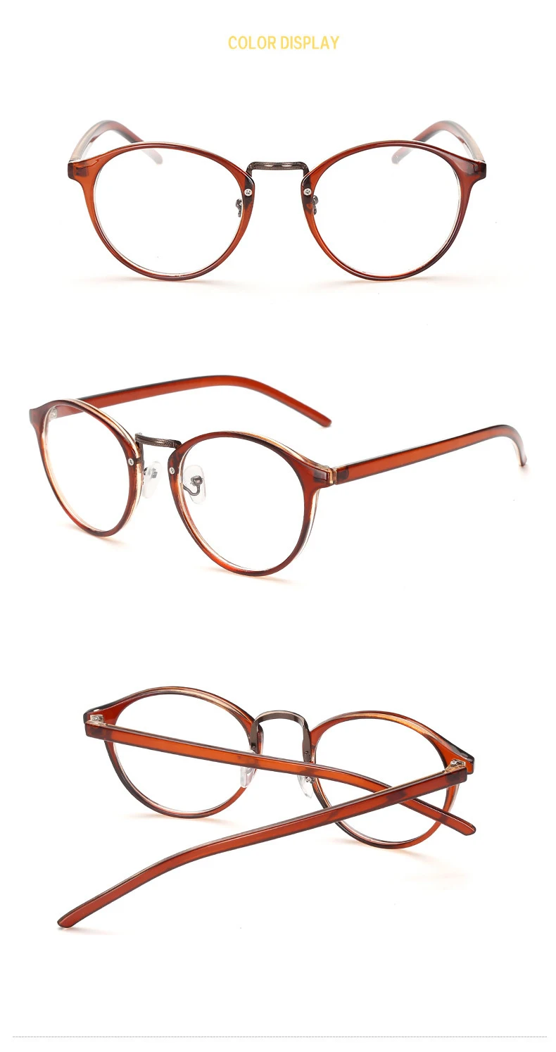 Крутые очки для мужчин и женщин, ретро очки в пластиковой металлической оправе, оптические овальные диоптрийные очки-1,0-1,5-2,0-2,5-3,0-3,5-4,0-6,0