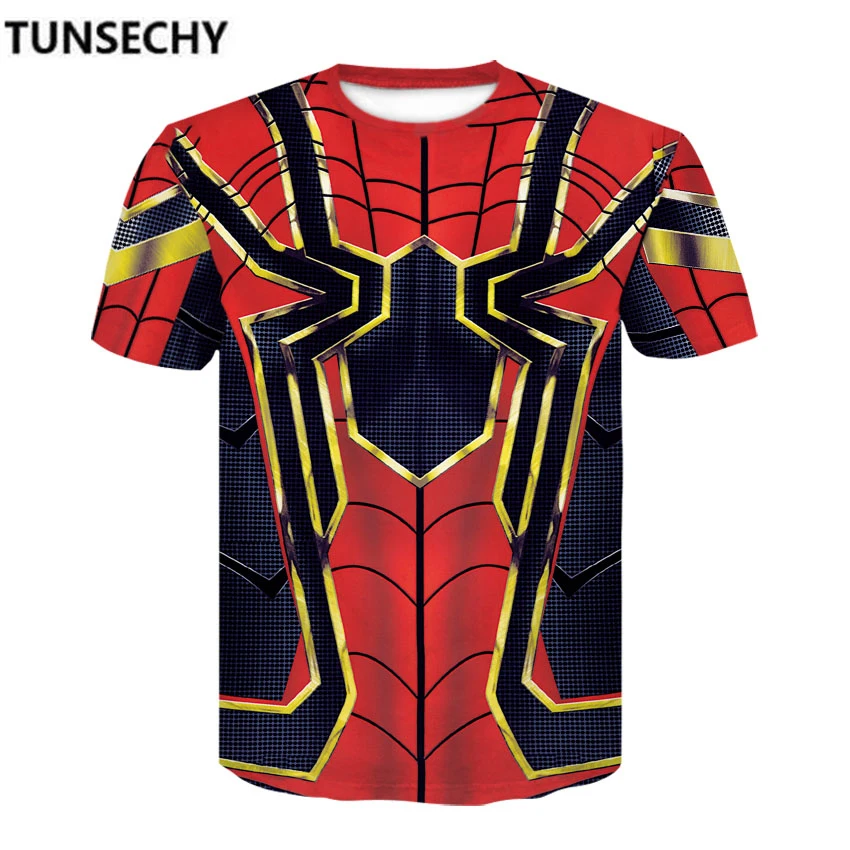 

TUNSECHY Spiderman 3D Printed T shirts Men Compression Shirts 2019 Summer NEW Cosplay Crossfit Tops For Male Fitness Cloth