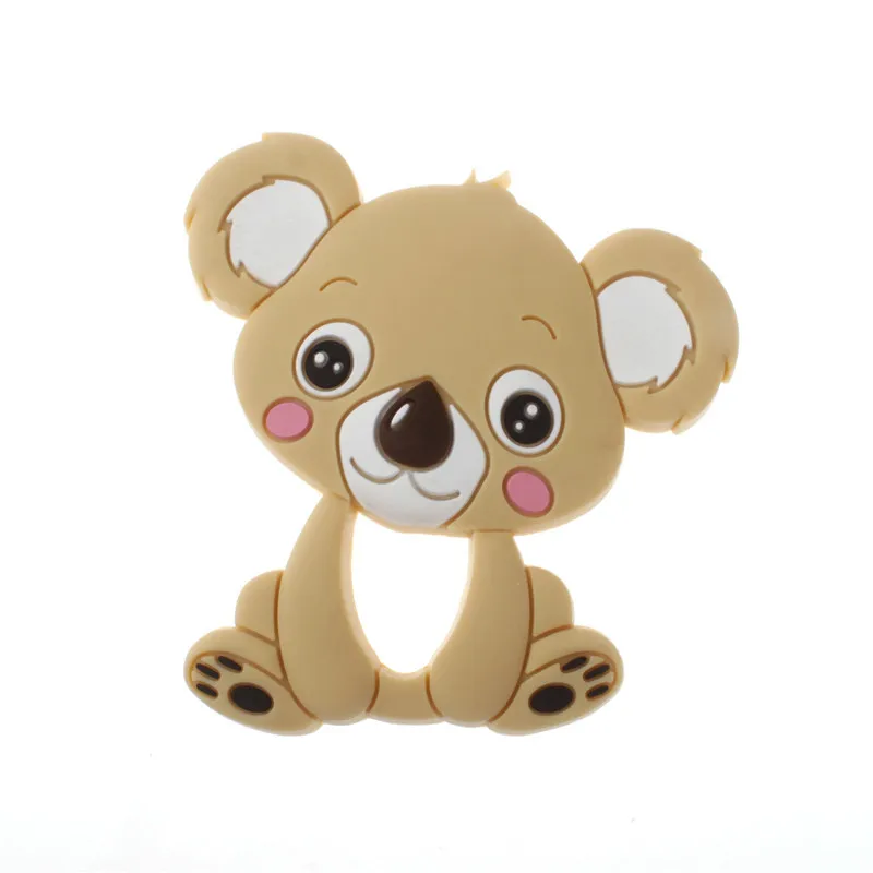 Wholesale 10pc Koala Silicone Baby Teether Animal Bear Bpa Free Newborn Teething Necklace Pendant Accessories DIY Christmas Gift