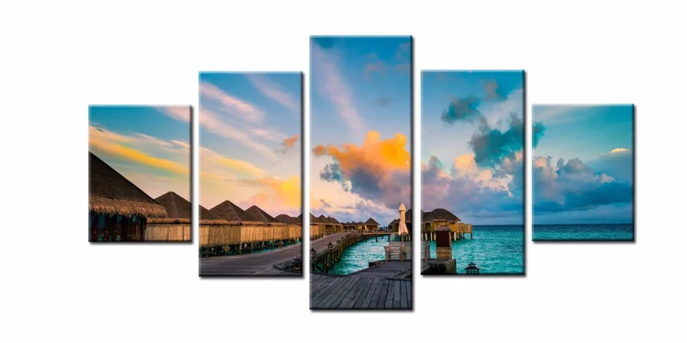 5-Panel-Constance-Halaveli-Maldives-Modular-Picture-Canvas-Wall-Art-Picture-Home-Decor-Living-Room-Canvas