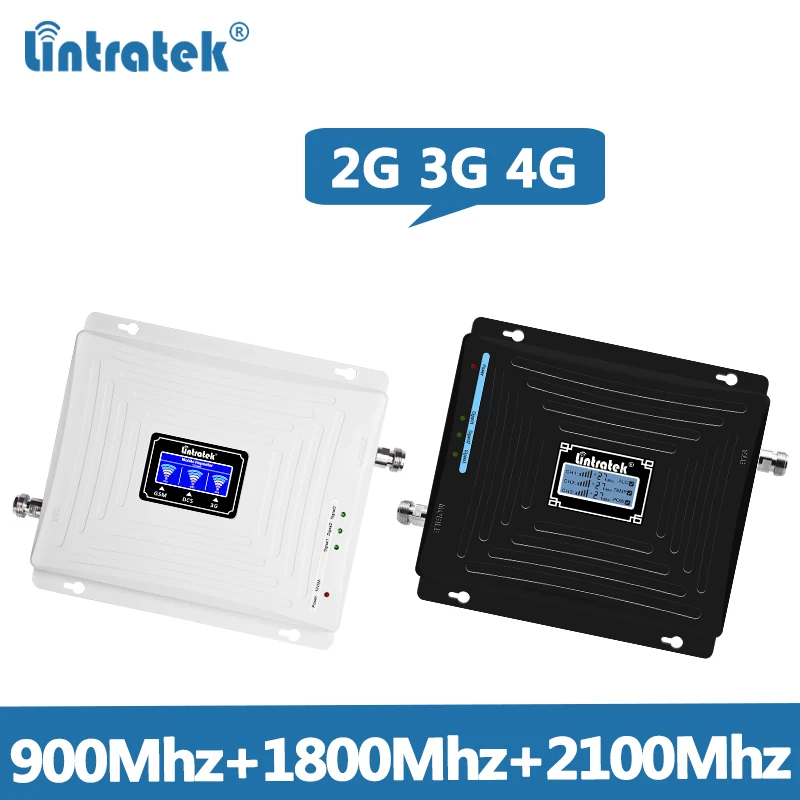 

Lintratek GSM 2G 3G 4G Repeater Triband Signal Booster 900 1800 2100 Ampli GSM 3G Booster 900 2100 Repeater 4G 1800 Mhz ONE PCS