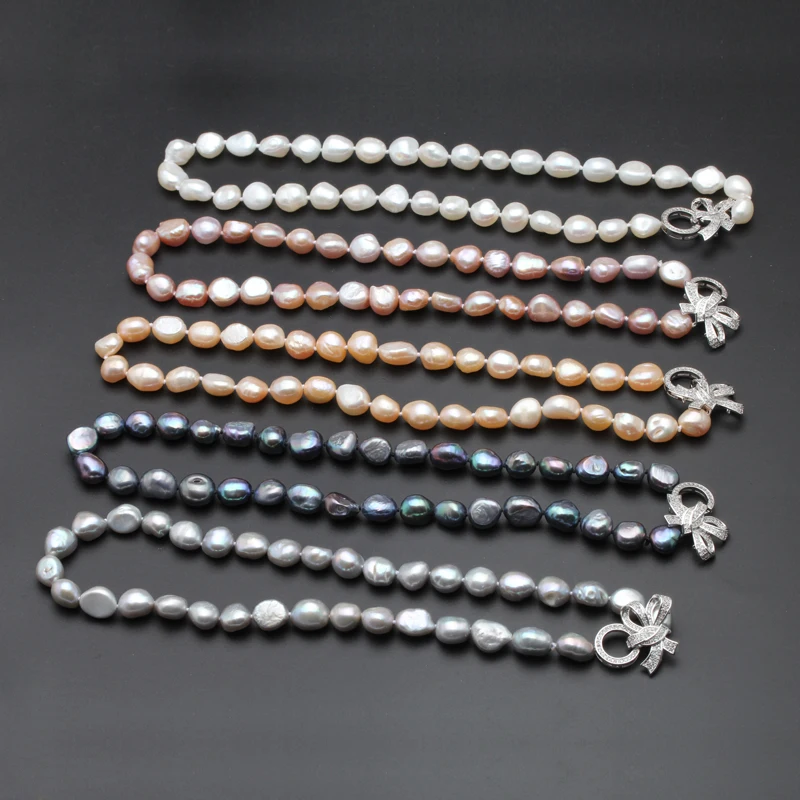 Красивое Настоящее натуральное барочное ожерелье, Набор браслетов, ювелирные изделия для женщин, 10-11 мм, большой размер, наборы из пресноводного жемчуга