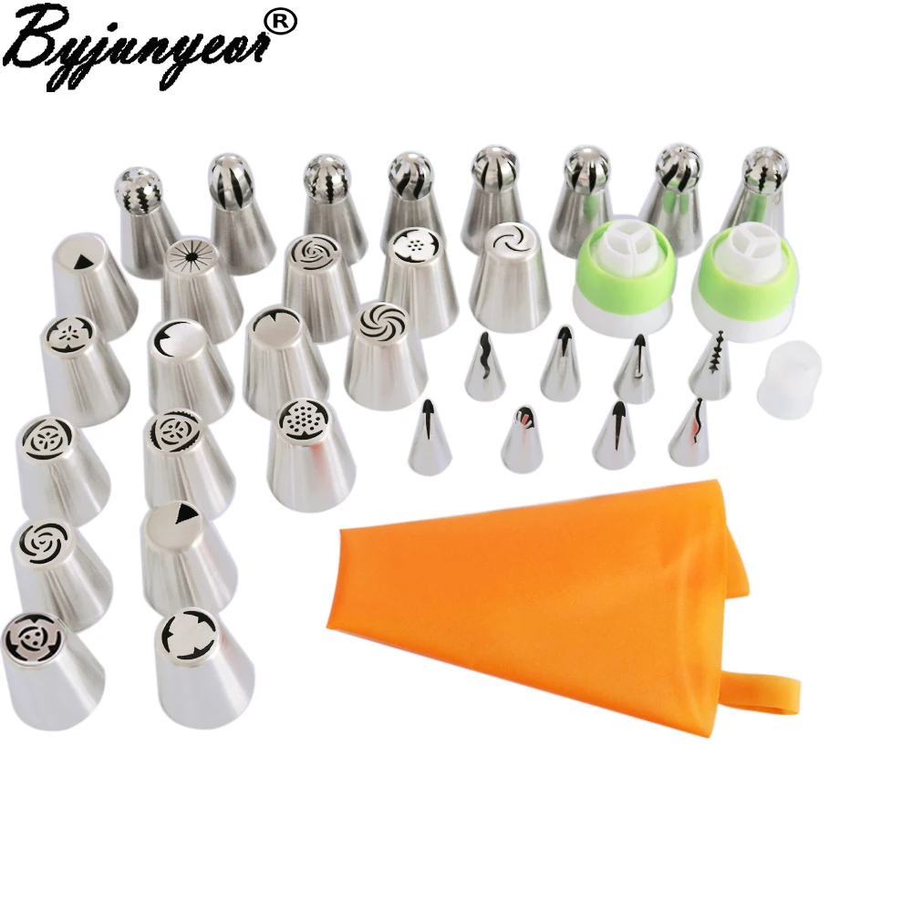 36pcs Russian Pastry Nozzles Icing Piping Korean Pastry Tips for DIY