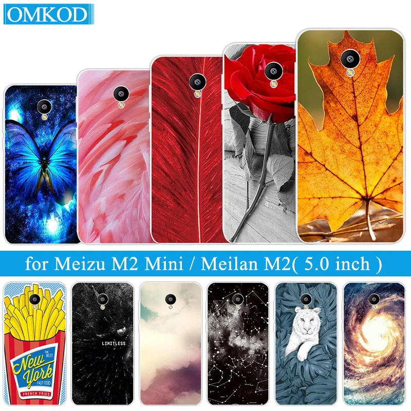 

for Meizu M2 Mini Cases 5 inch Ultrathin Soft TPU Skin Back Phone Matte Plumage Cover for Meizu M2 mini Meilan 2 Clear Silicon