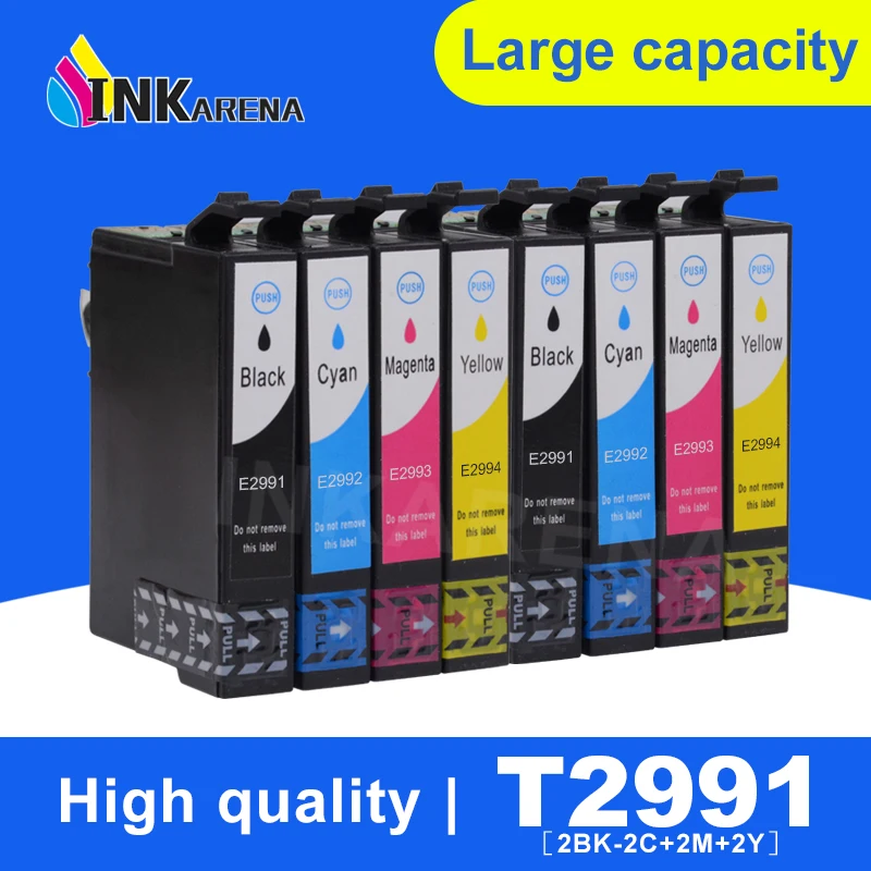 8 шт T2991 чернильный картридж T29XL для Epson T2991 T29 29 для Epson XP-255 XP-257 XP-352 XP-355 XP-452 XP-455 XP 255 257 352 принтера