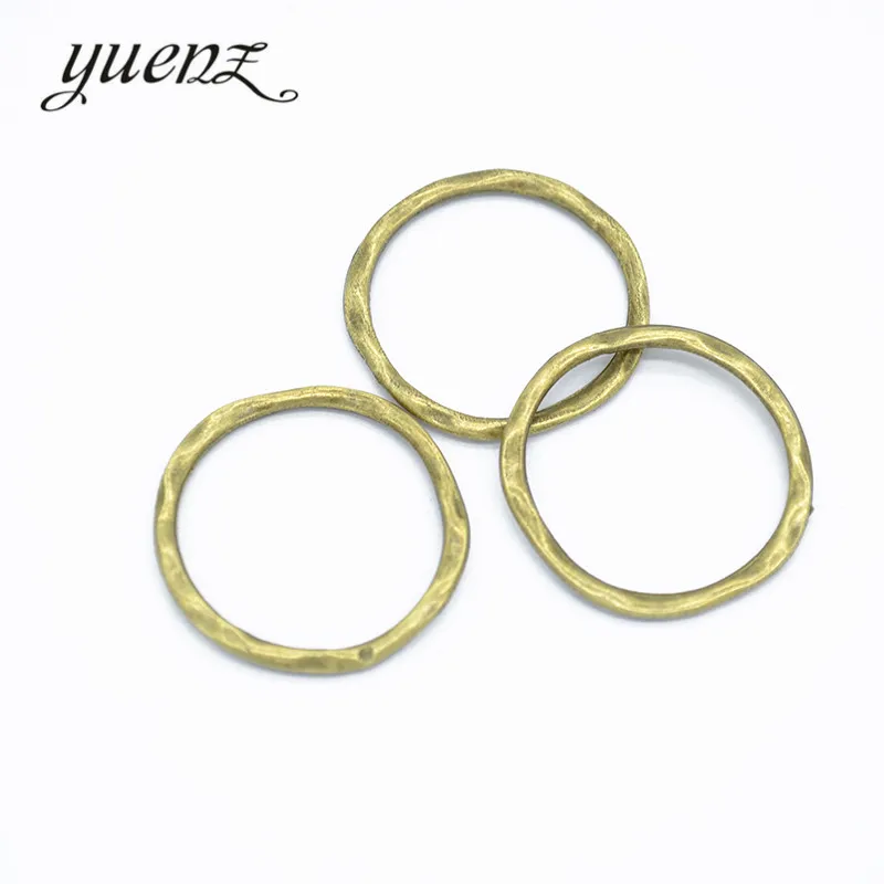 YuenZ 80 шт кольца амулеты Круглые Металлические Подвески для изготовления ювелирных изделий 24*24 мм B141